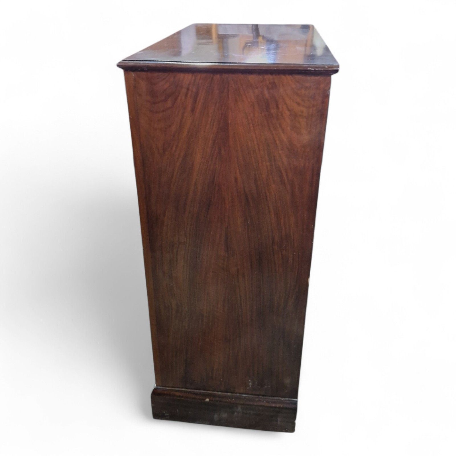 photo vintage Antique Victorian Millinery Chest Walnut Cabinet 3 Drawers Cupboard Storage