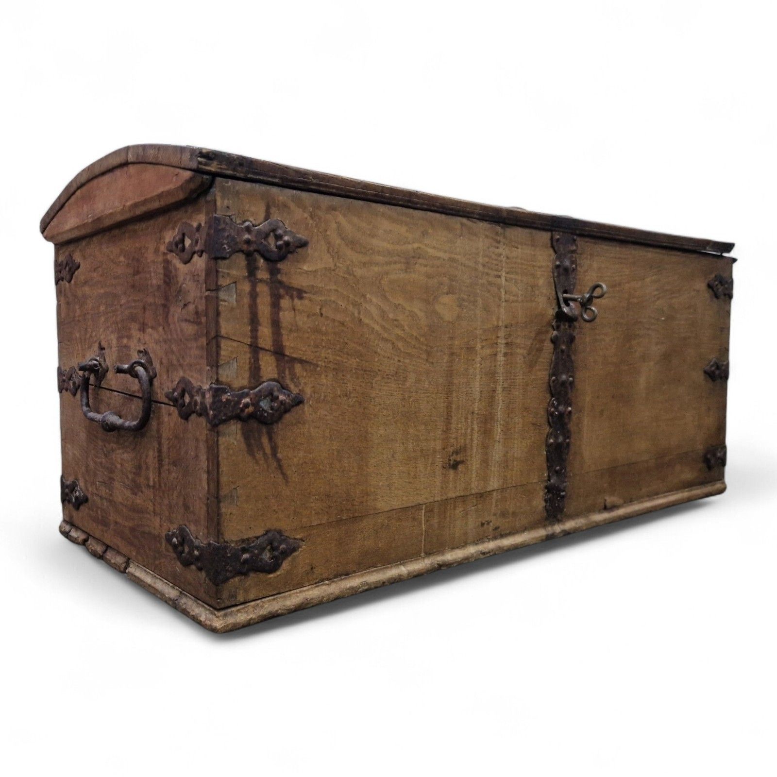 Continental Wooden Storage Chest Dome Top Rustic Coffer Blanket Box Large photo for sale