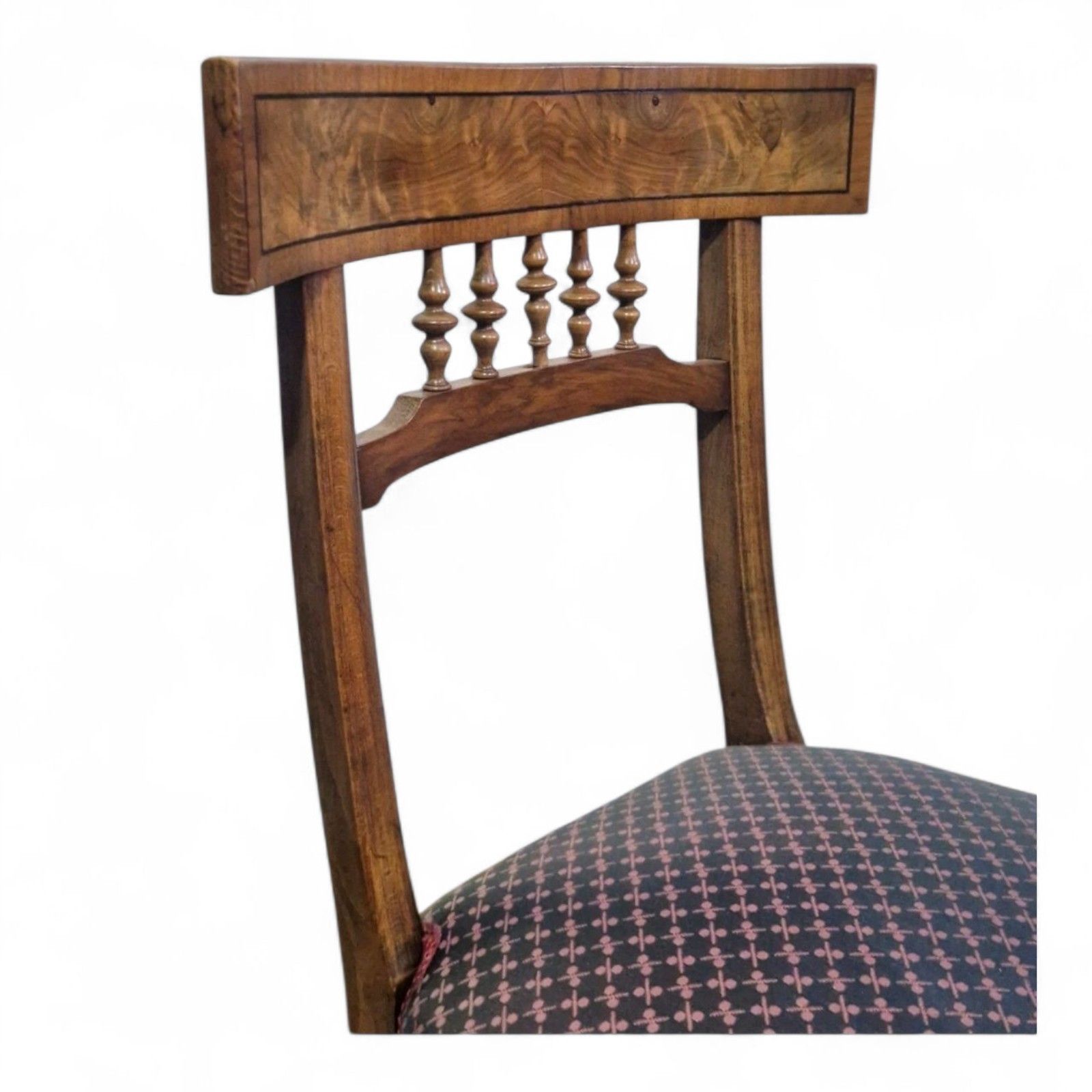 Antique Walnut Occasional Chair Spindle Back Bedroom / Hall Chair photo for sale