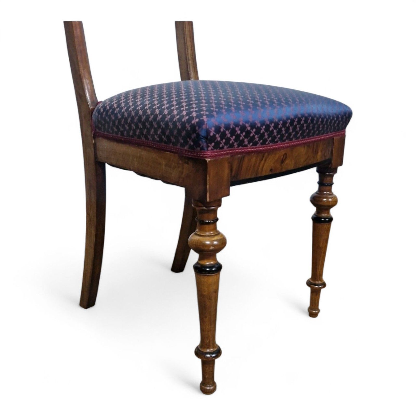60.0 Antique Walnut Occasional Chair Spindle Back Bedroom / Hall Chair photo