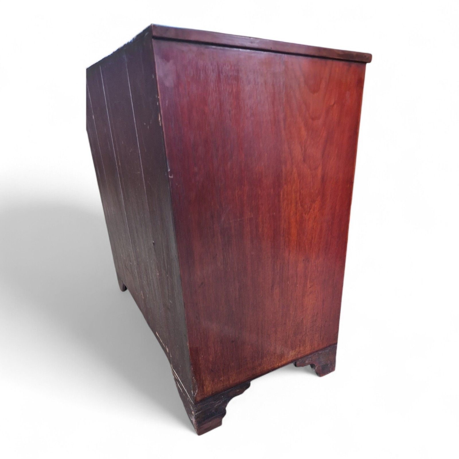 photo vintage Antique Georgian Mahogany Chest Of Drawers Inlaid 6 Drawer Large Chest