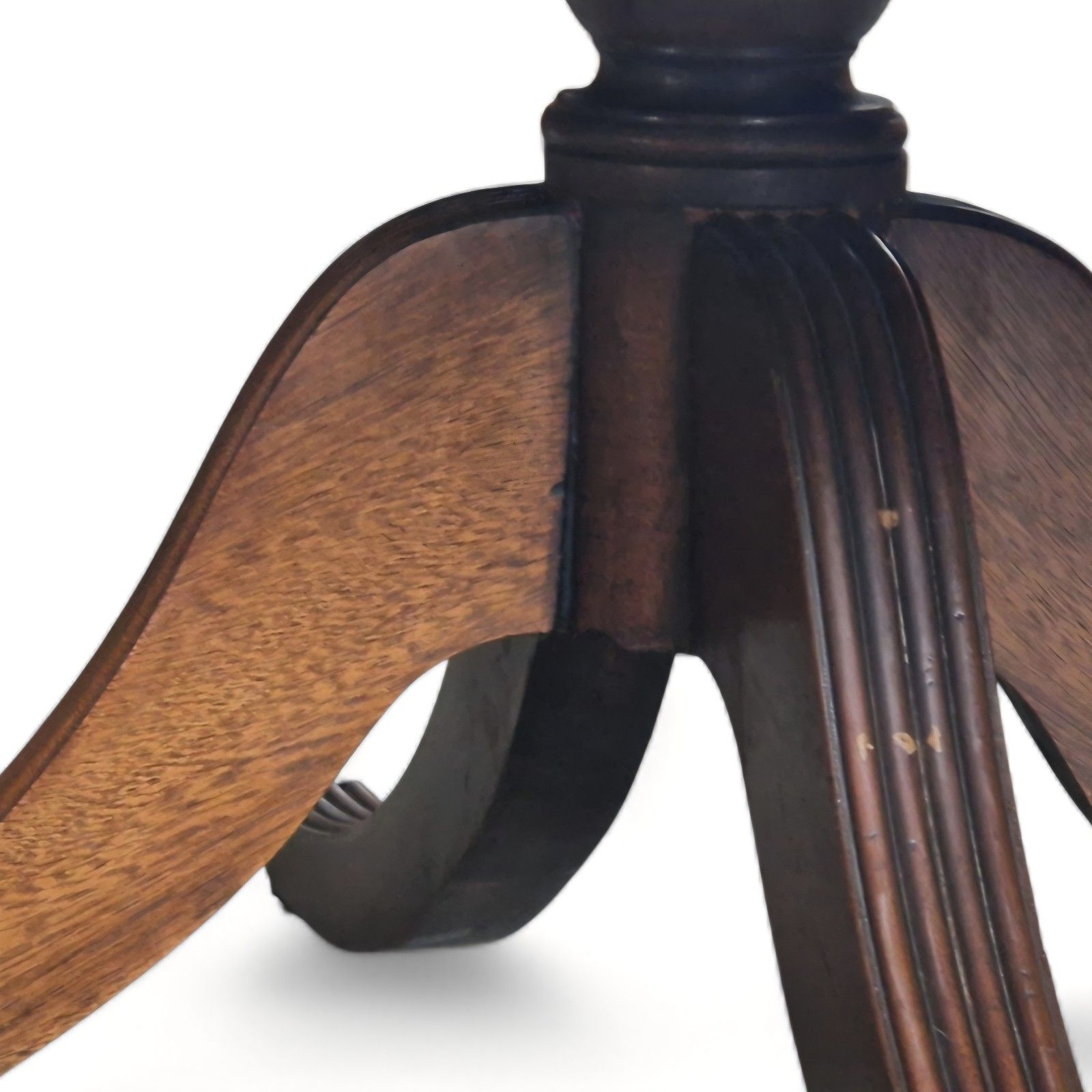 photo vinterior Antique Style Games Table Coffee Table Green Leather Top Paw Feet Castors Large