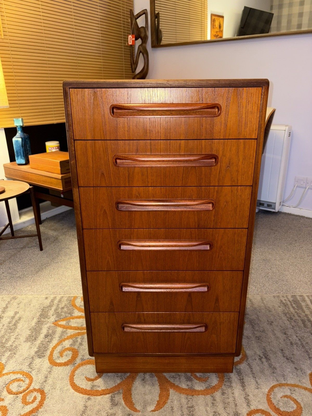 Mid Century G Plan Fresco Teak Chest Of Drawers Danish Style  Retro Mcm photo furniture