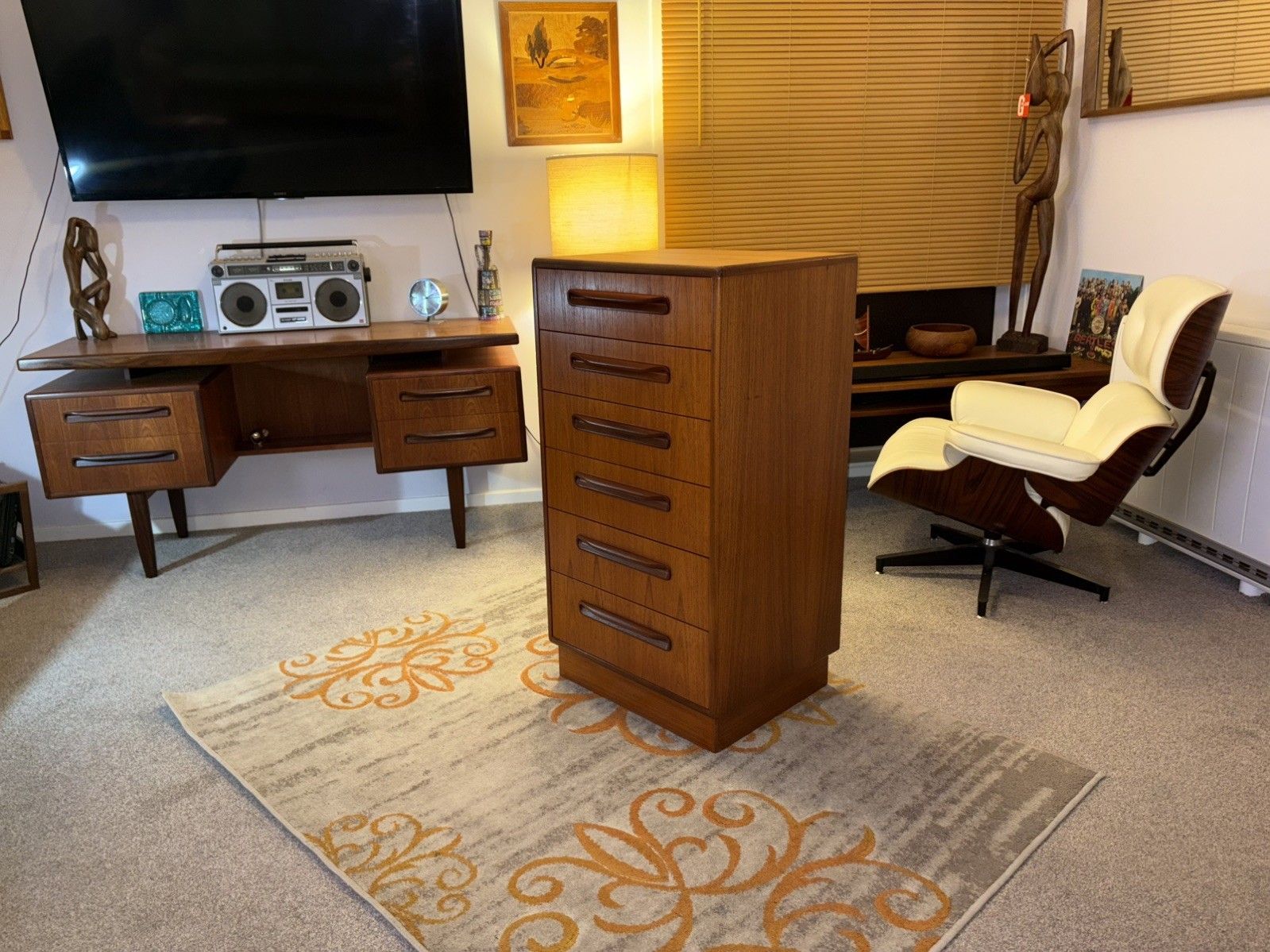 Mid Century G Plan Fresco Teak Chest Of Drawers Danish Style  Retro Mcm photo buy