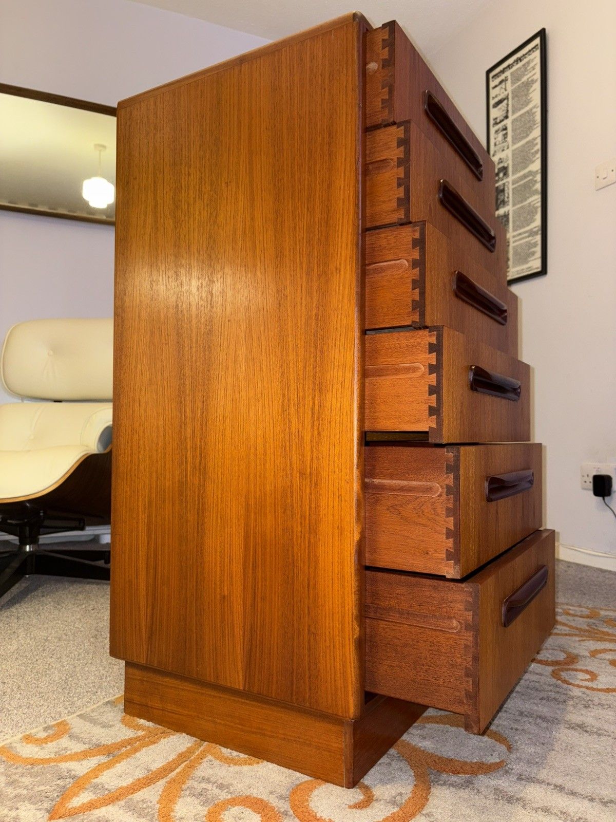 photo vintage Mid Century G Plan Fresco Teak Chest Of Drawers Danish Style  Retro Mcm