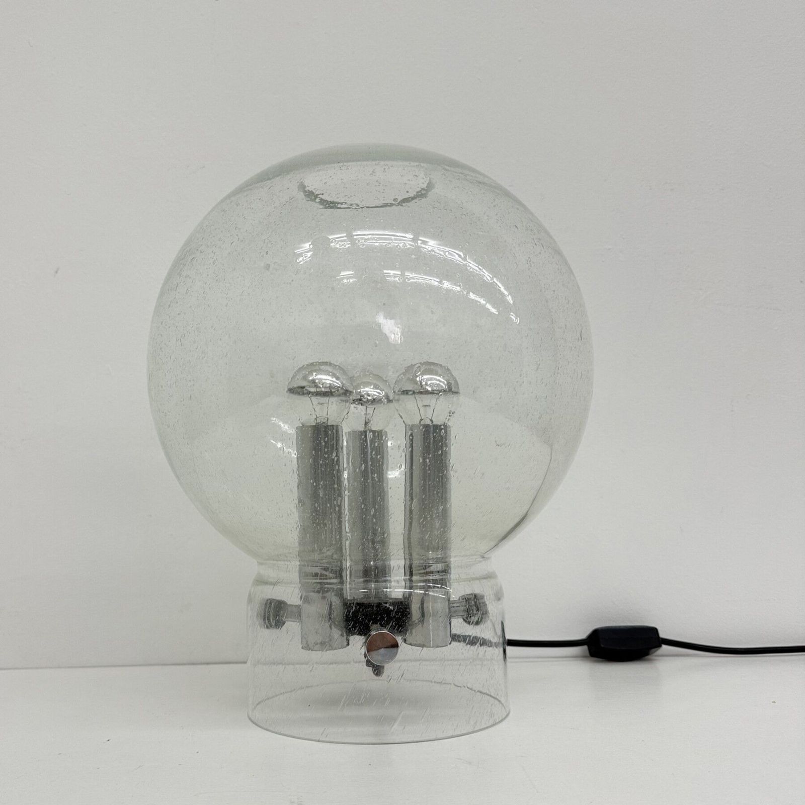Verlichting Limburg Glashütte glazen tafellamp, jaren 1970 photo