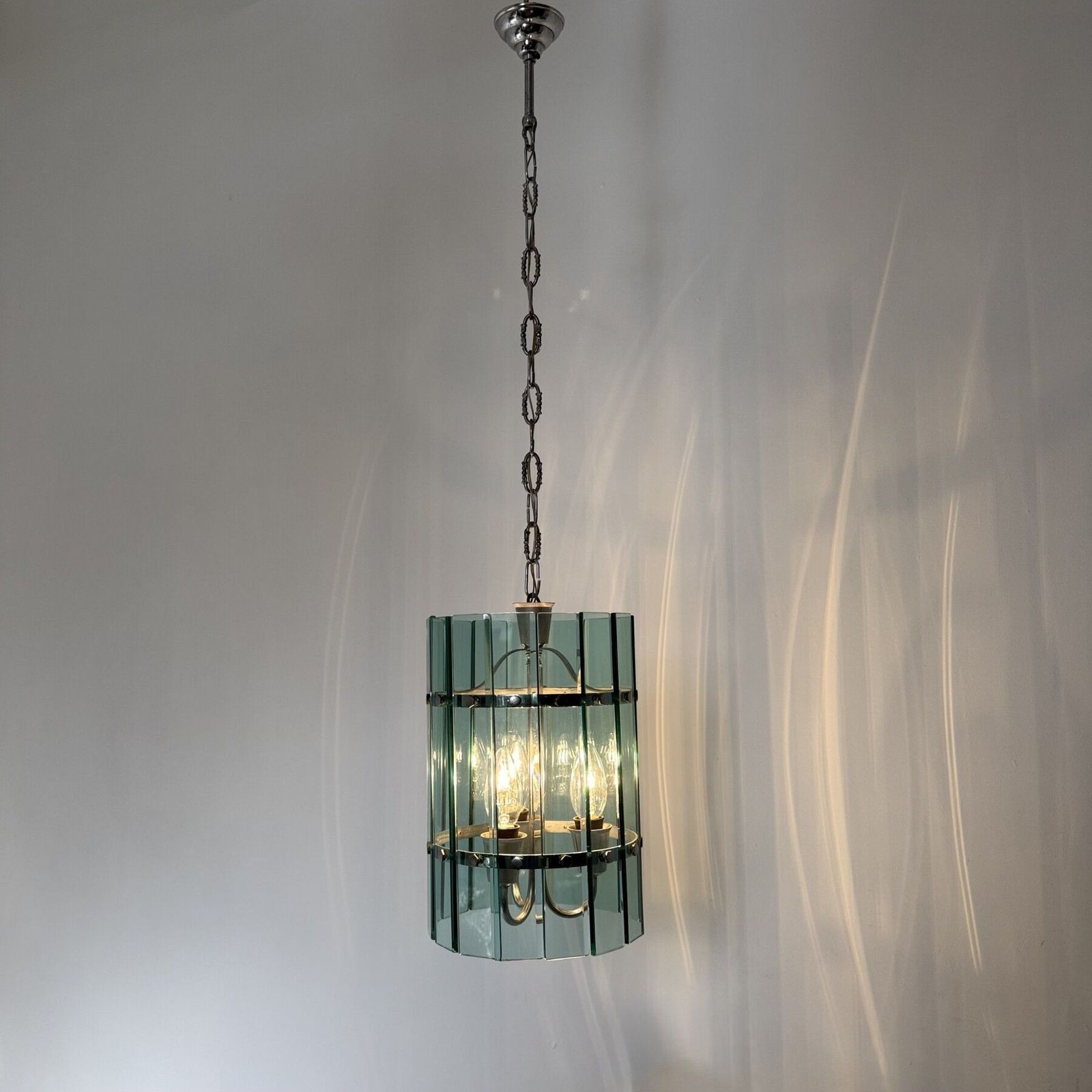 Mid-Century Veca glazen hanglamp, jaren 1970, Italië photo vinterior