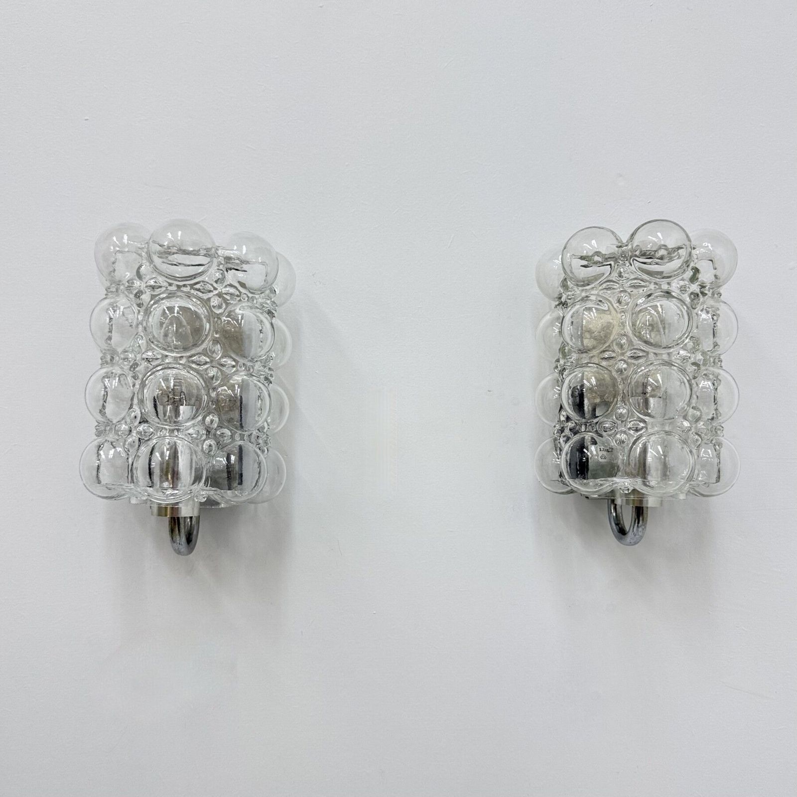 Set van 2 Bubble Glass wandlampen van Helena Tynell voor Limburg, Duitsland, jaren 1970 photo furniture
