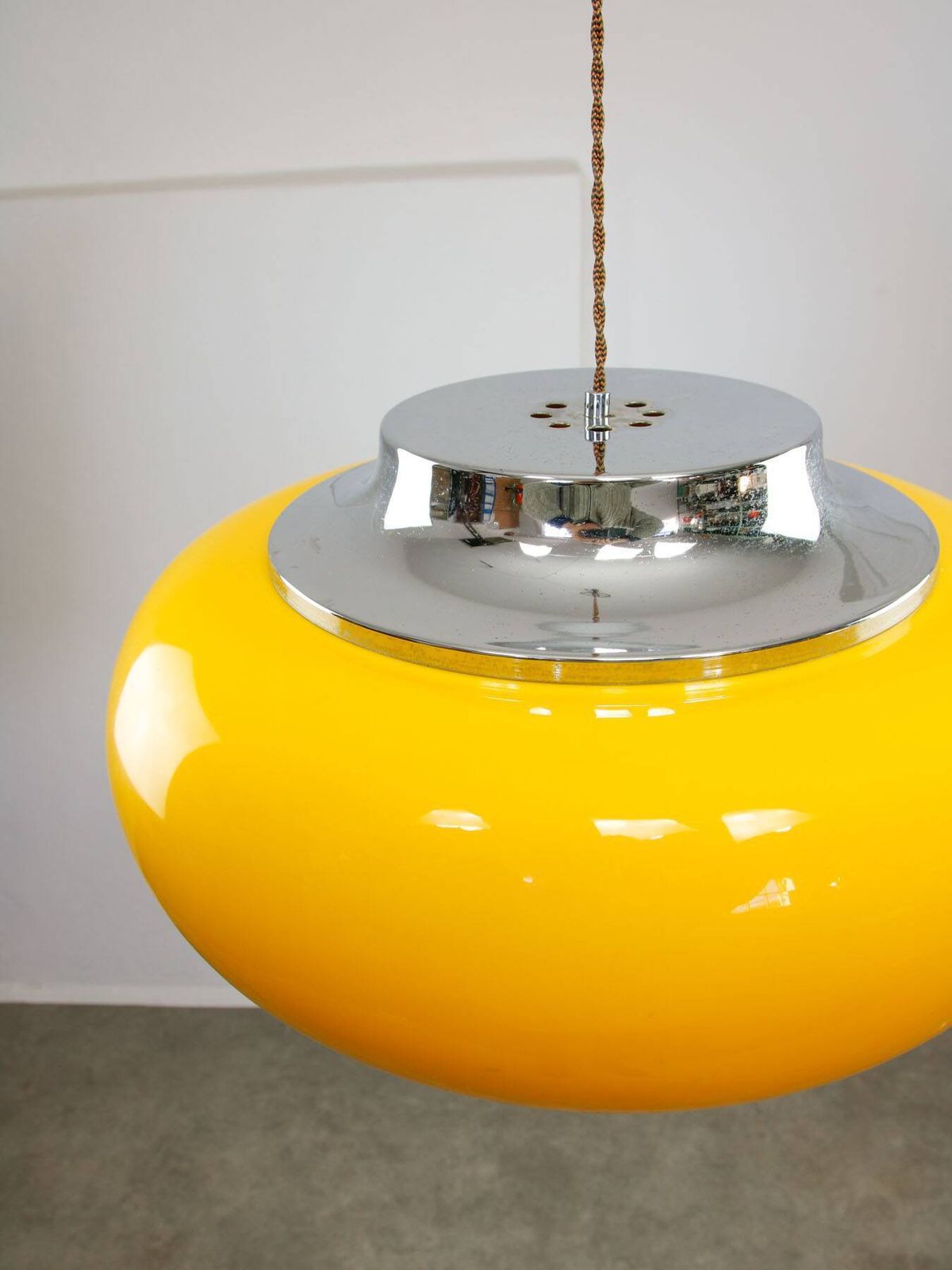 photo furniture Space Age model Best hanglampen van Guzzini, jaren 1970, set van 2