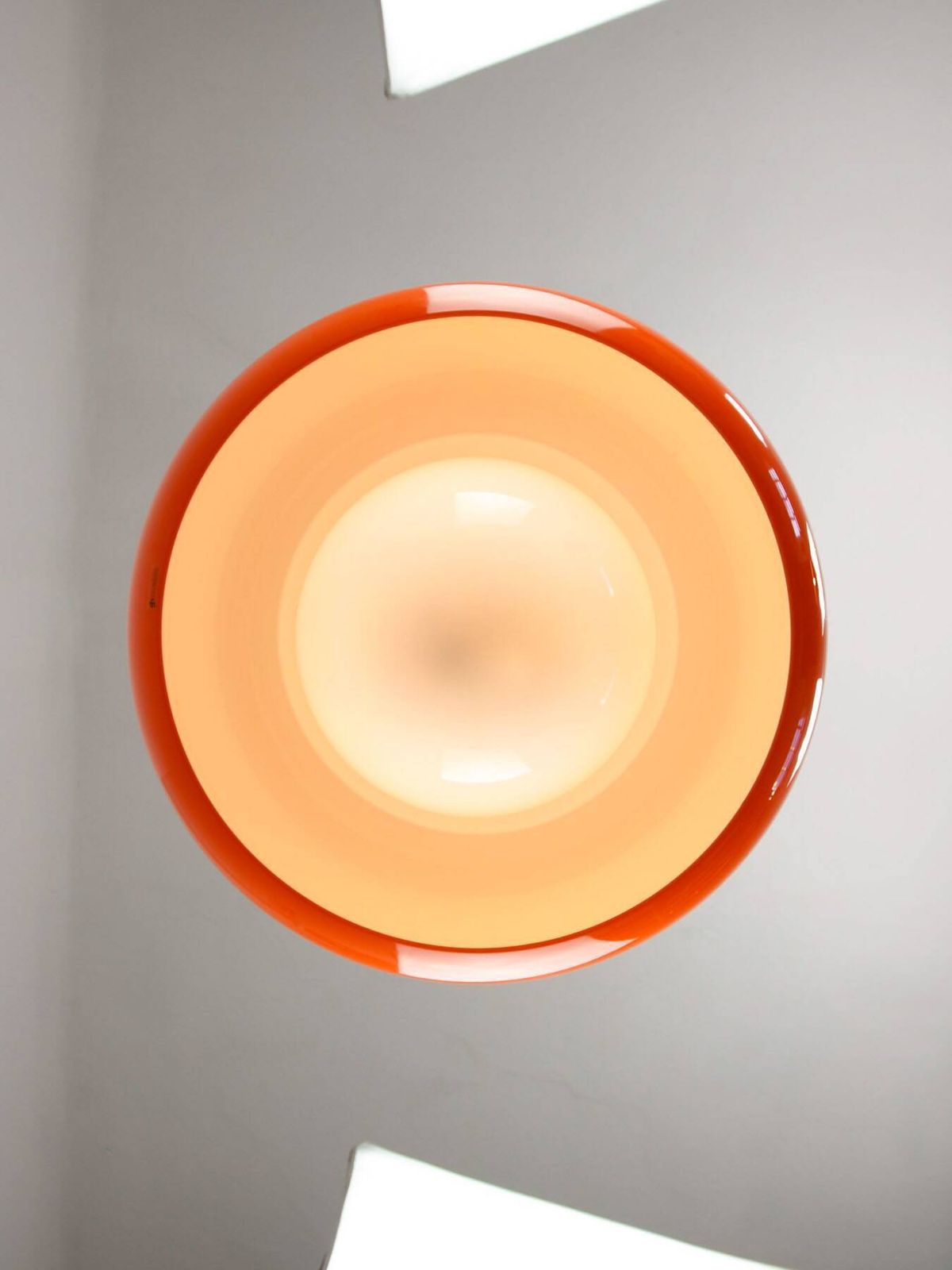 photo for sale Grote Space Age hanglamp model Best van Guzzini in oranje, jaren 1970