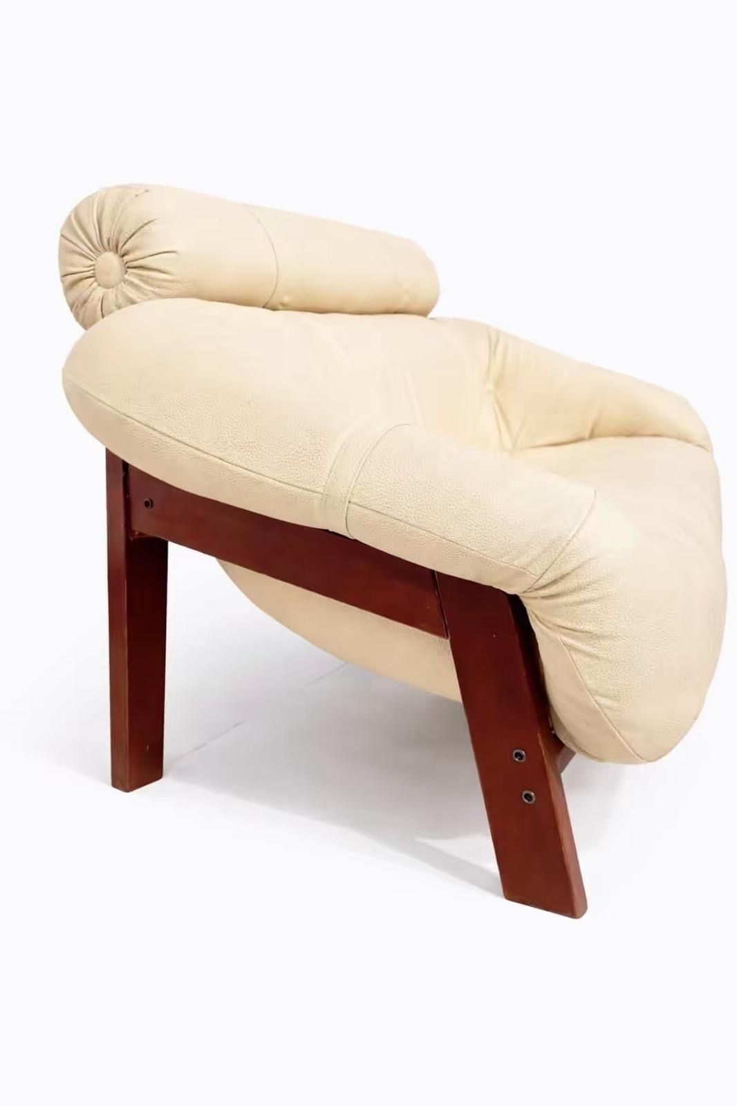 Móveis Corazza 2 Seater Sofa From The 1970s, With A Solid Jatoba Wood Frame And One Piece Leather Removable Seat And Headrest As Percival Lafer photo Furniture