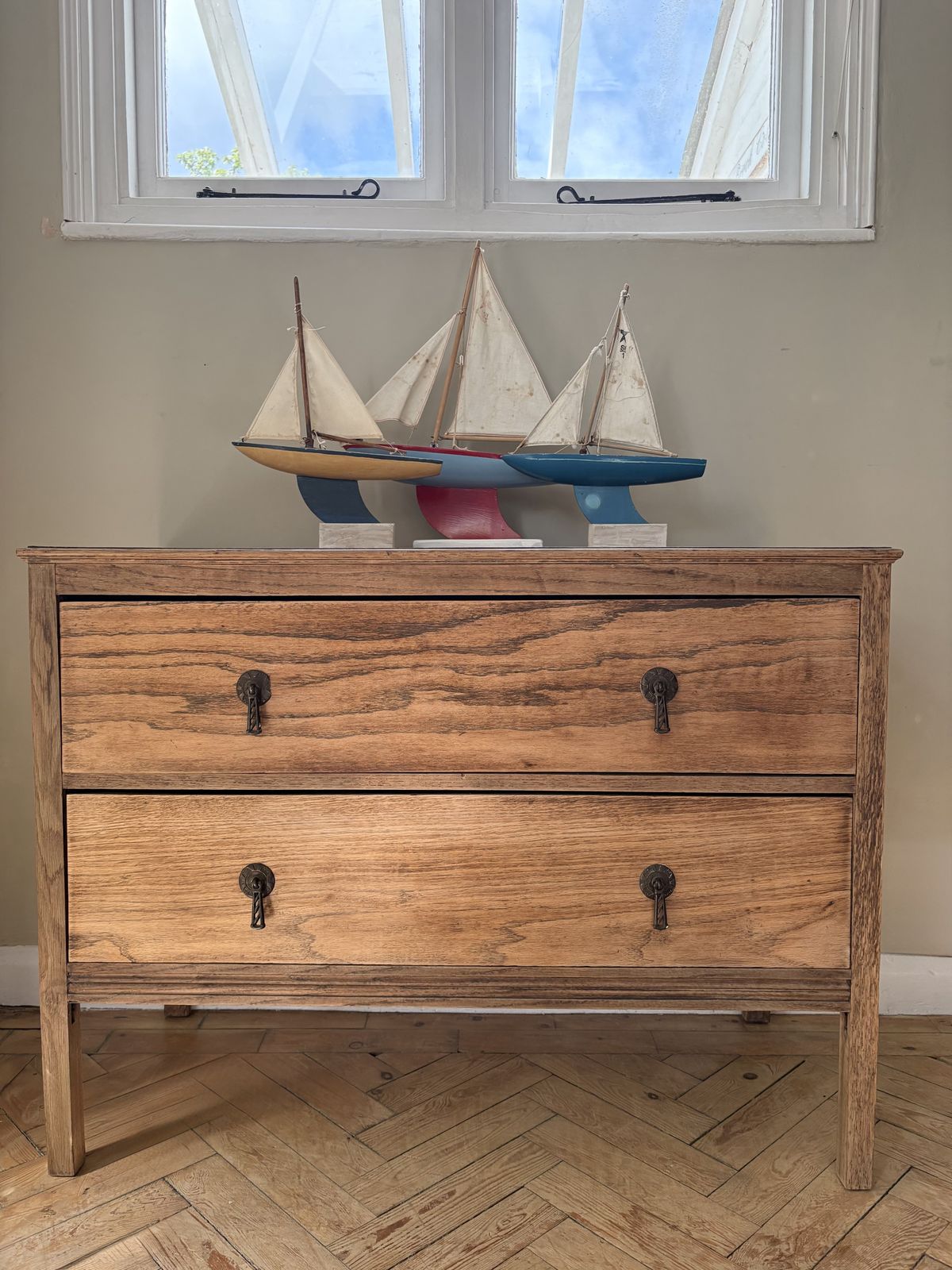 Vintage Oak Chest Of Drawers, 1950s