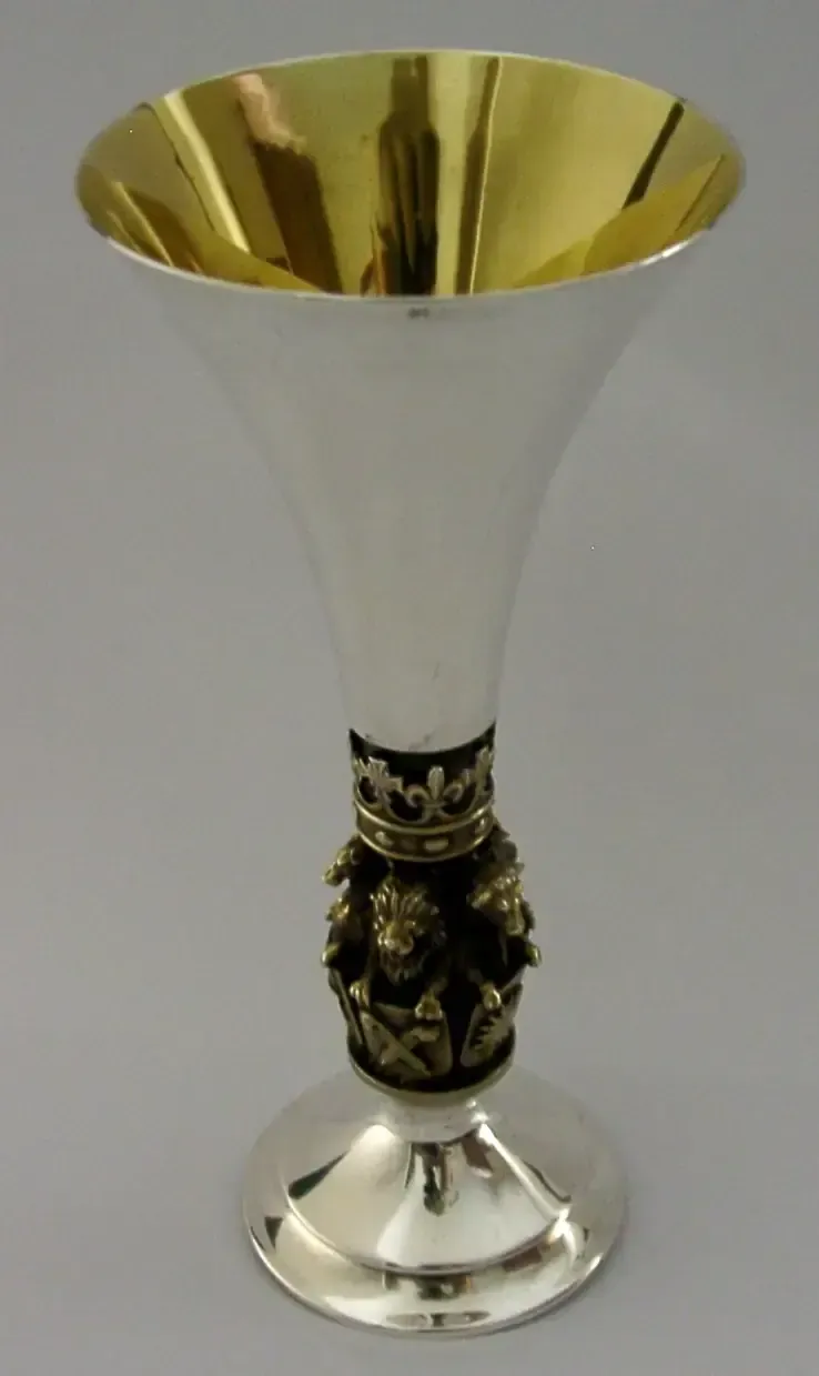 Sterling Silver Chalice Goblet Kings College Chapel Cambridge H Miller 189g