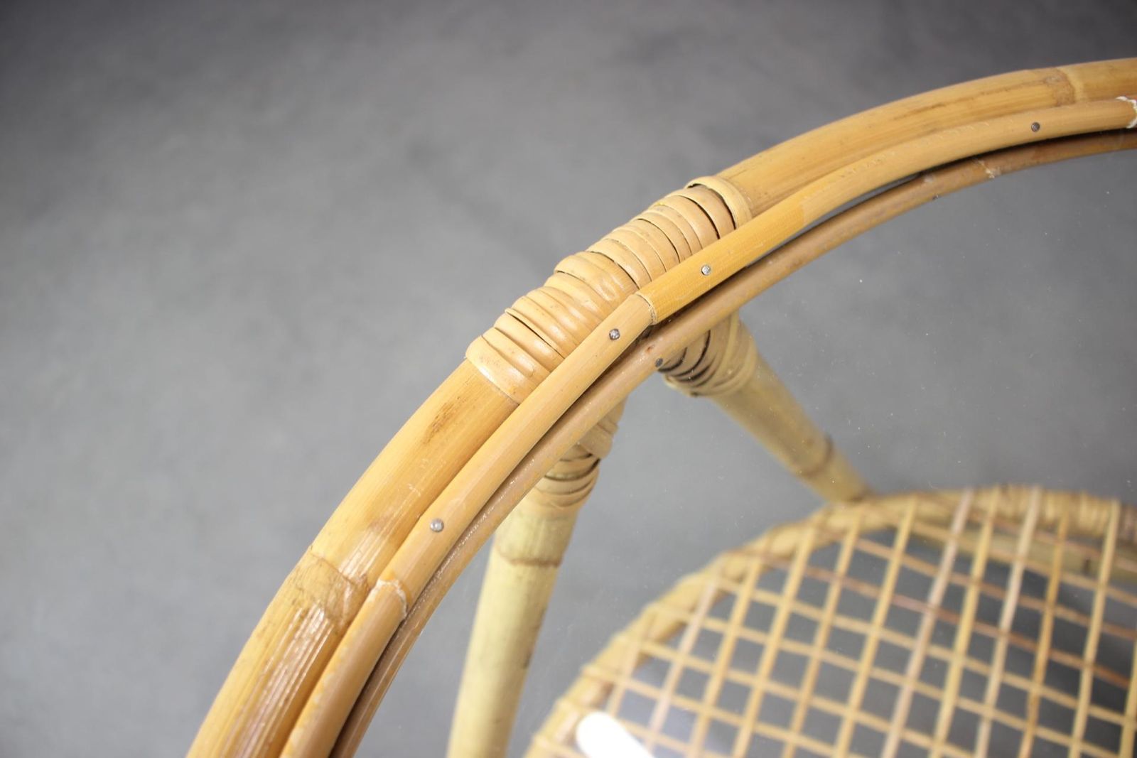 Mid Century Bamboo And Glass Coffee Table By Alan Fuchs, Czechoslovakia, 1960s photo vintage