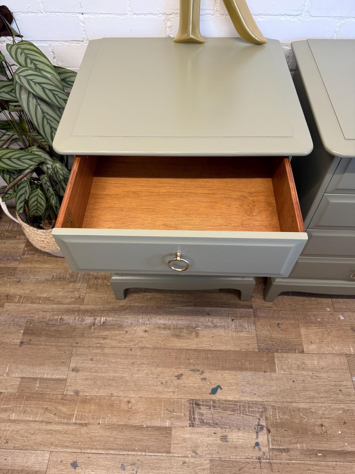 Stag Minstrel Bedside Chest Drawers – Painted In Treron By Farrow & Ball photo vinterior