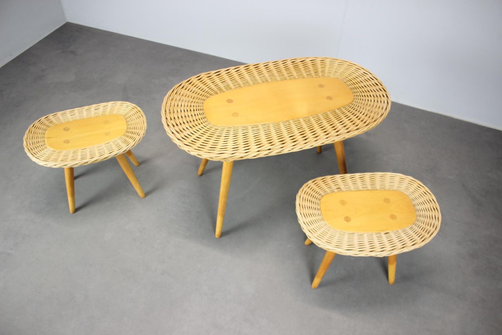 Mid Century Rattan Seating Set By Uluv, Czechoslovakia, 1960s photo Furniture