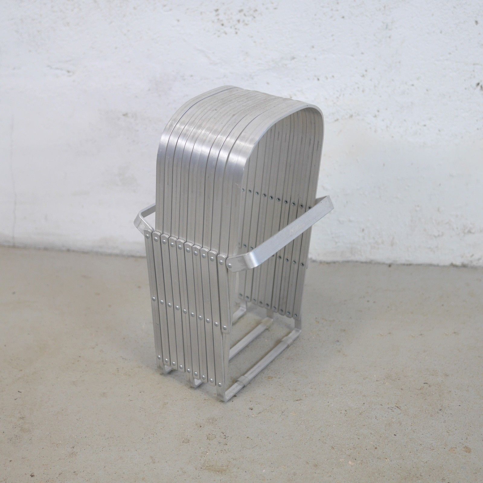 photo for sale Accordion "Harmonica" Aluminium Magazine Rack Merci Paris #103172