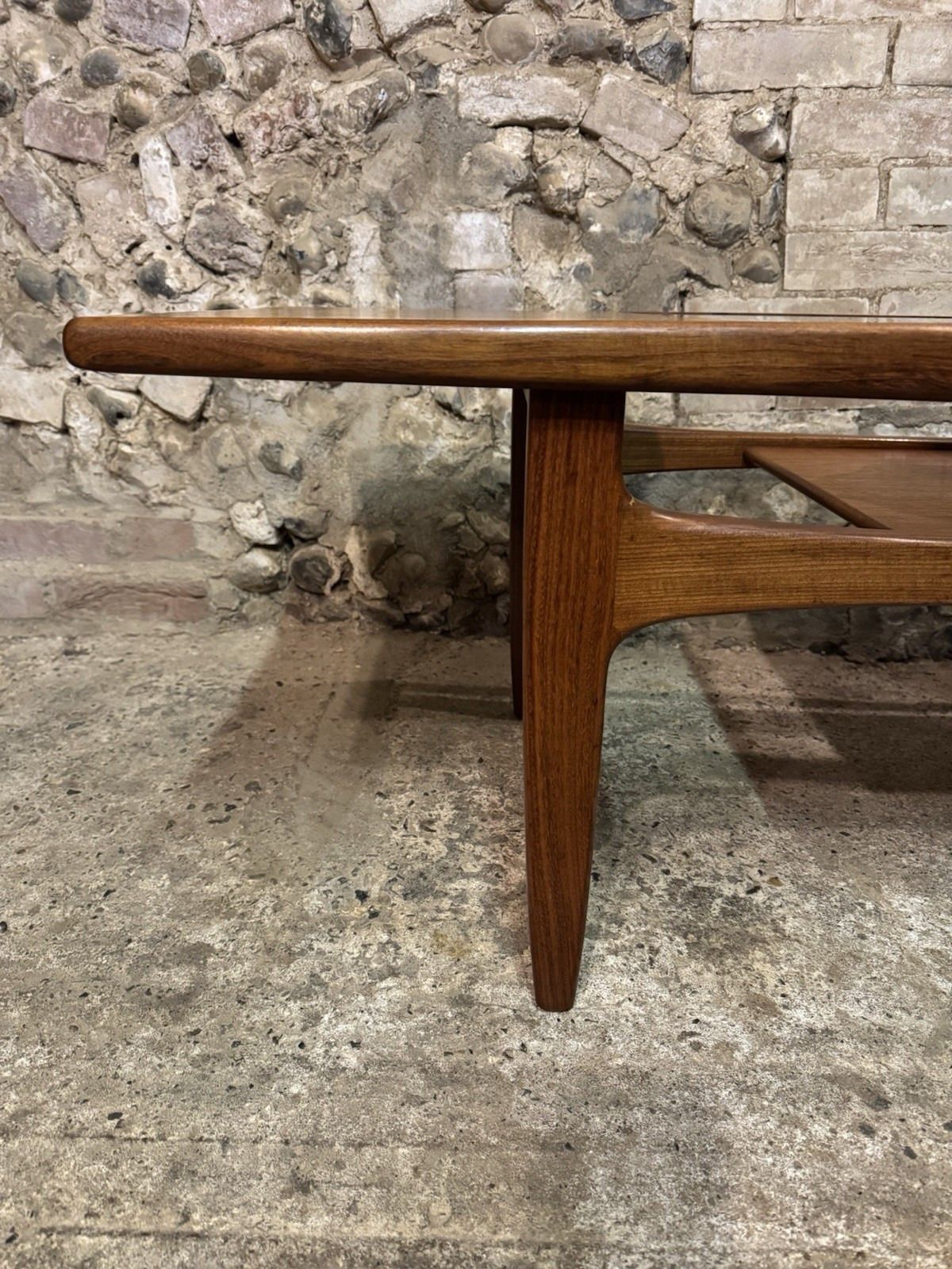 Vintage G Plan  Teak & Glass Fresco Long John Surfboard Coffee Table Mcm photo vinterior