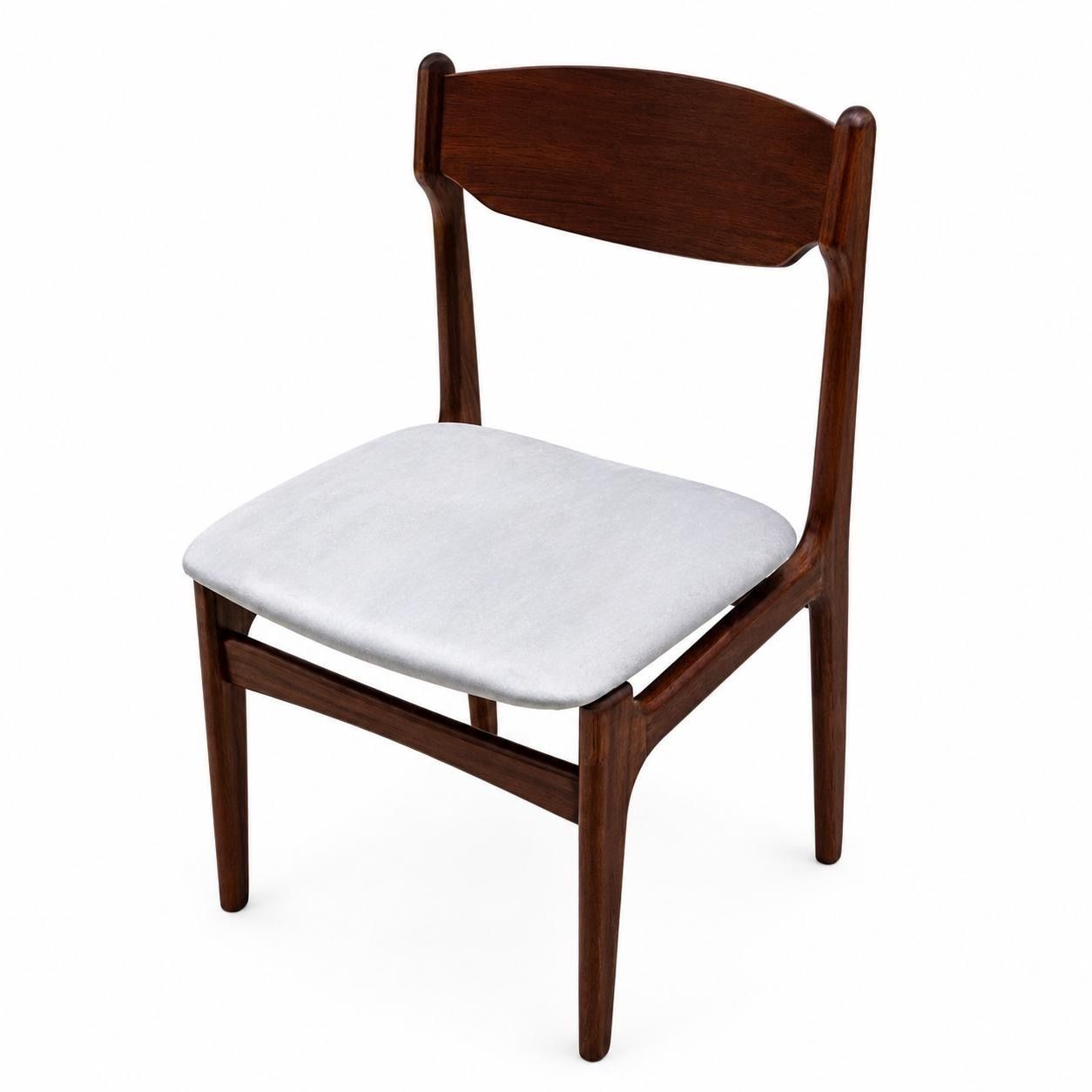 Erik Buch Teak Dining Chair Set From The 1960s Completely Renovated photo for sale