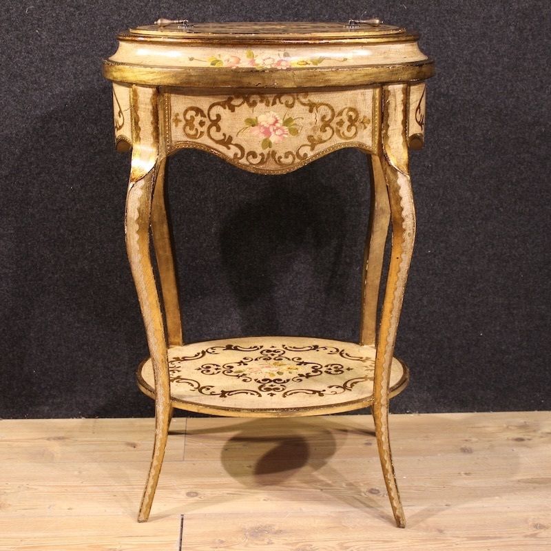 20th Century Tuscan Lacquered, Gilded And Painted Side Table photo buy