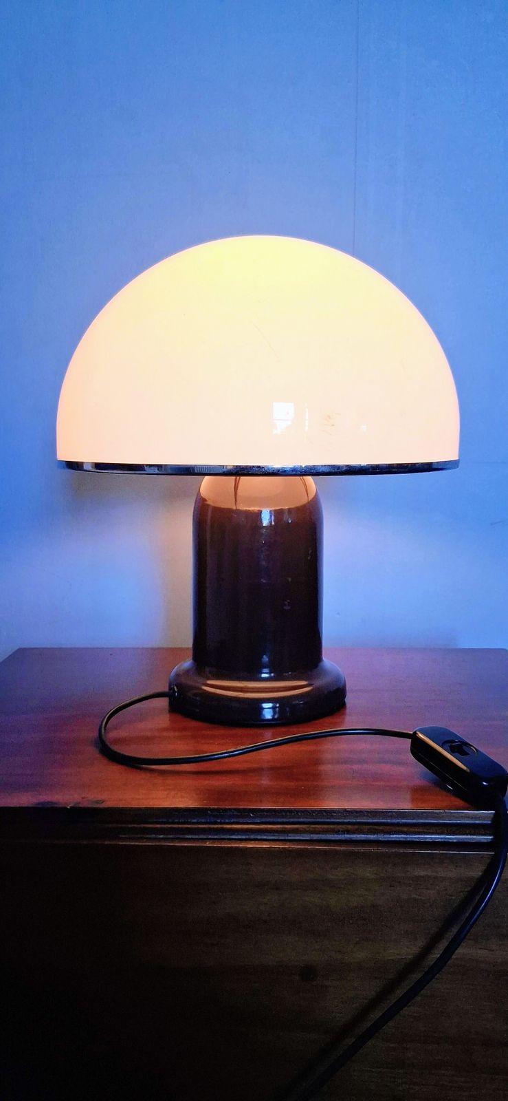 Habitat Mushroom Plexiglass Table Lamp 1970's photo furniture