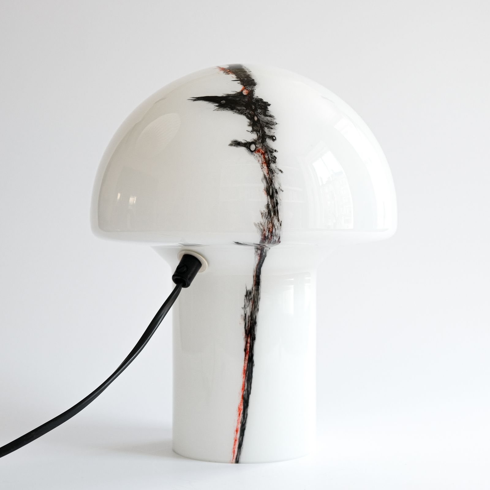 Mid Century "Lido" Glass Table Lamp By Peill & Putzler, Germany C.1970s photo 540.0