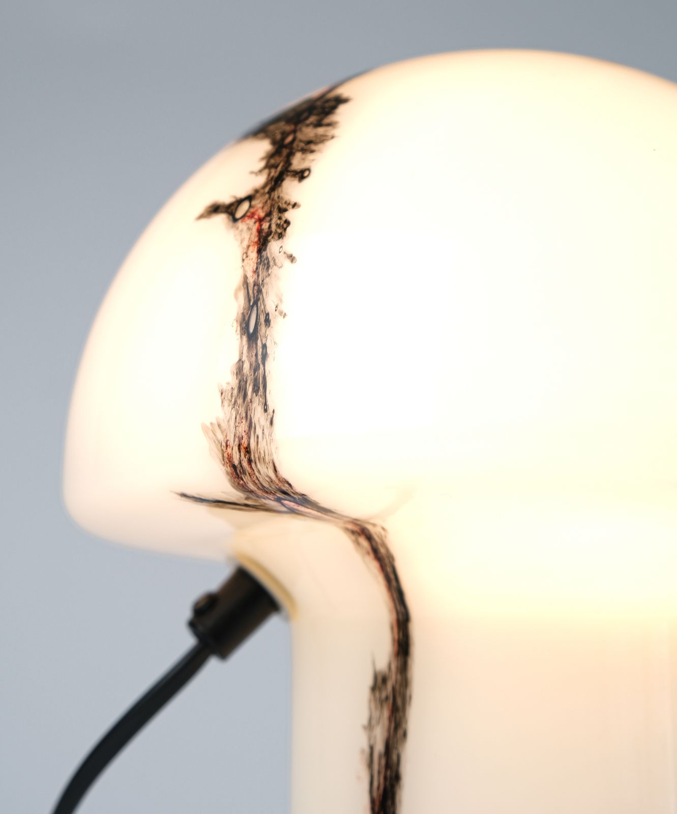 540.0 Mid Century "Lido" Glass Table Lamp By Peill & Putzler, Germany C.1970s photo