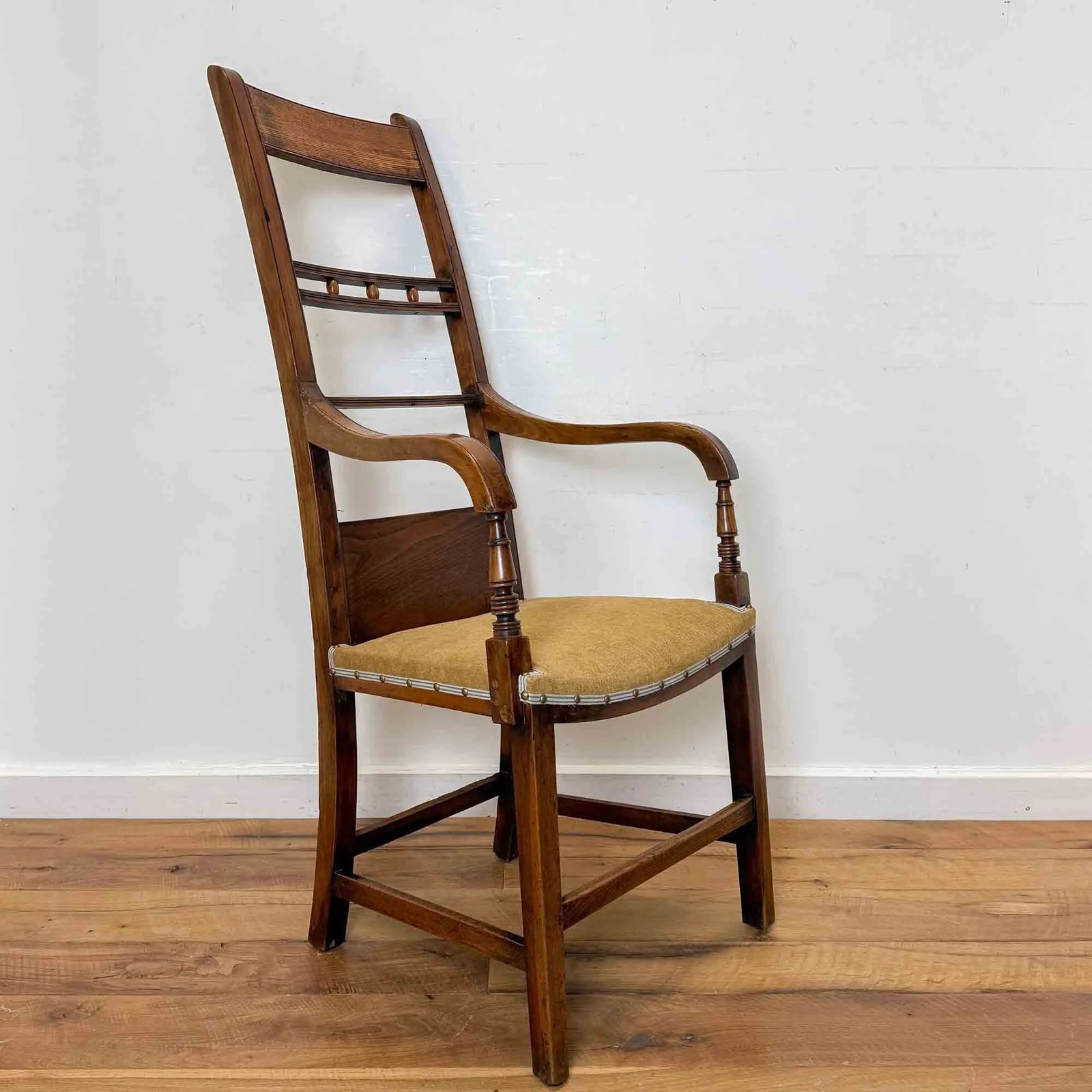 Regency Period Fruitwood And Elm High Back Chair photo 345.0