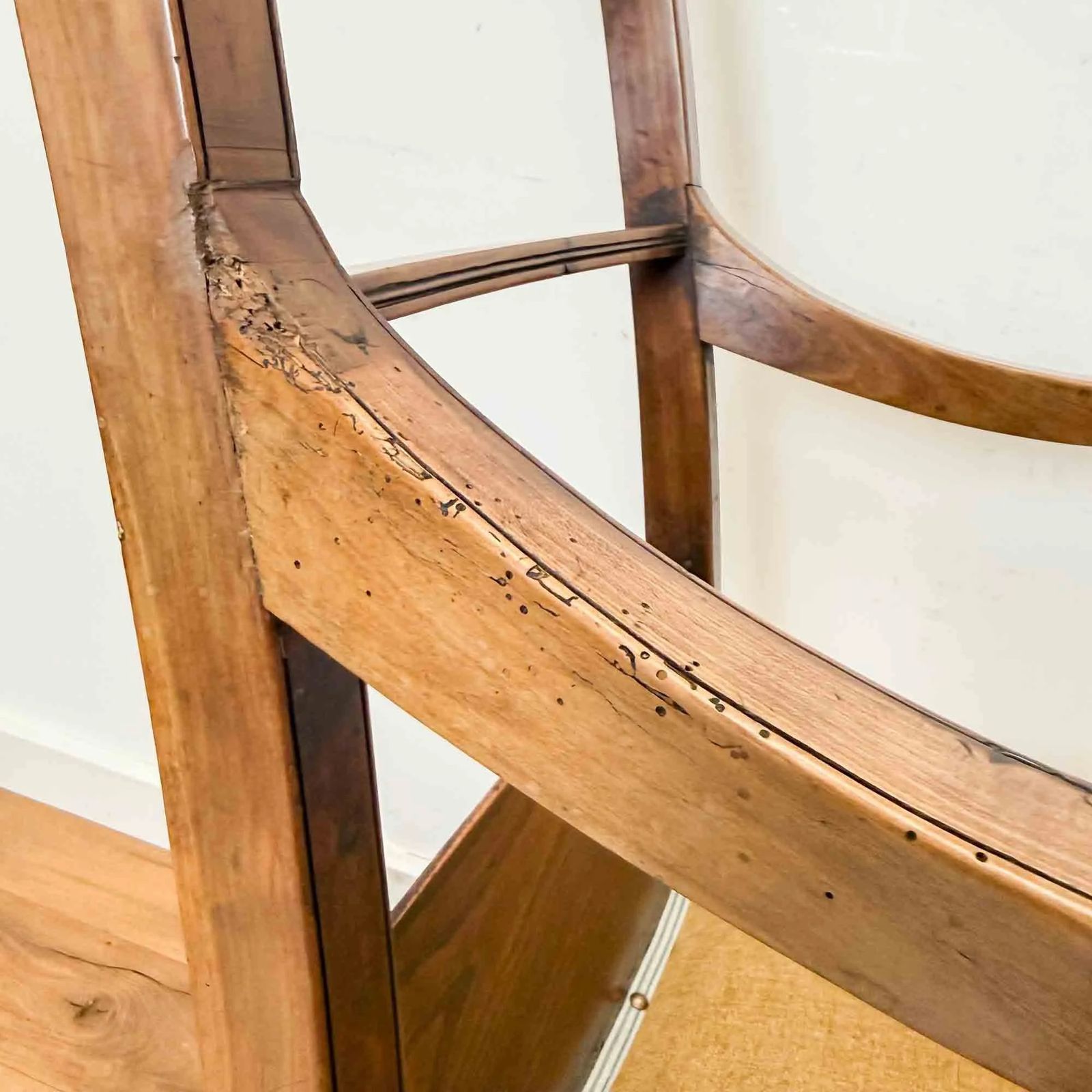 photo furniture Regency Period Fruitwood And Elm High Back Chair