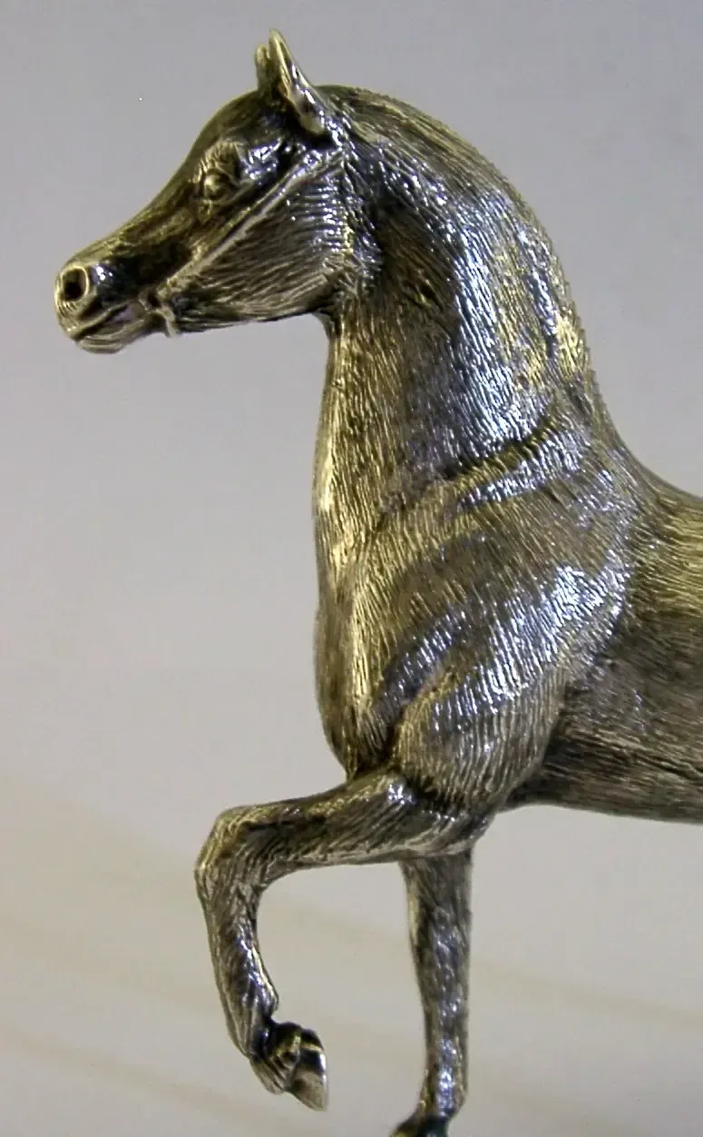Good Size Rare English Solid Sterling Silver Horse Pony Figure 1972 Riding 180g photo buy