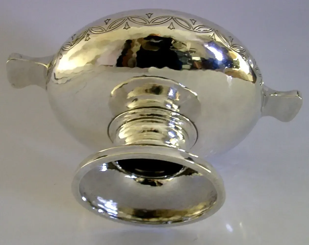 photo furniture Rare Liberty & Co 228g Sterling Silver Planished Bowl Arts & Crafts English 1936
