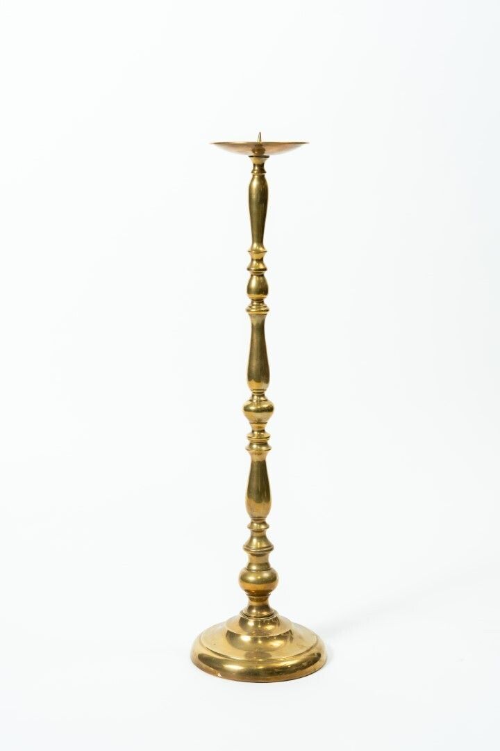 Antique Copper Standing Candlestick – Turn Of The 19th And 20th Centuries