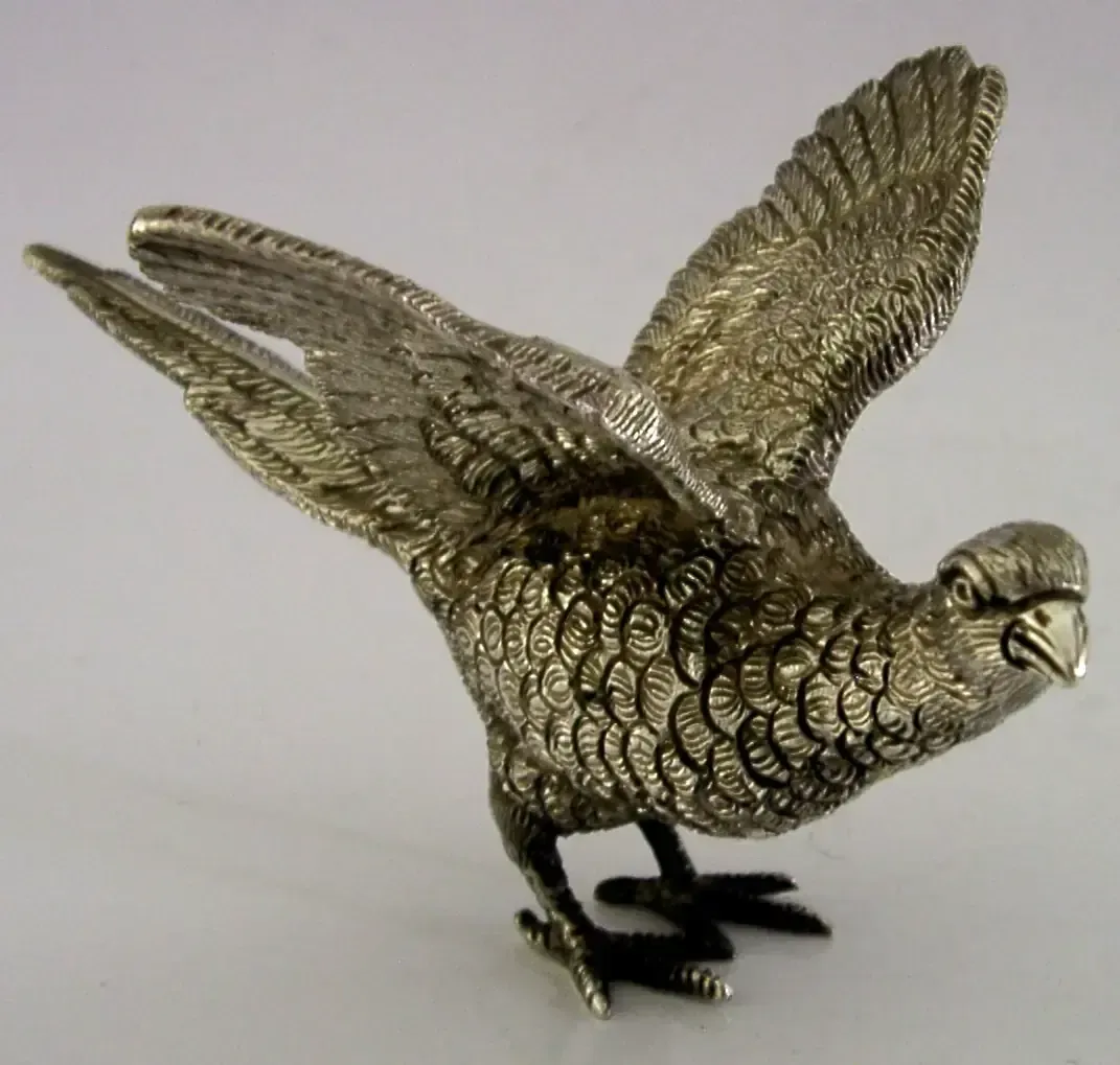 Zwaar 167g Sterling Zilver Fazant Vogelfiguur 1998 Jacht Schieten Engels photo furniture