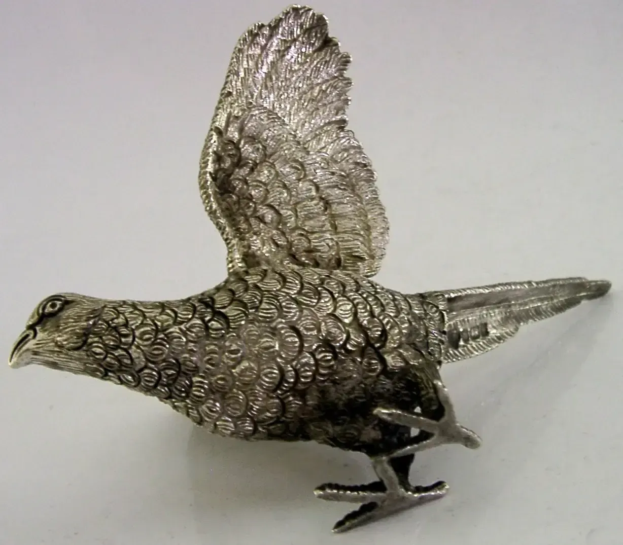 Figurine de faisan en argent sterling 167 g, Sheffield 1998, chasse anglaise photo vintage