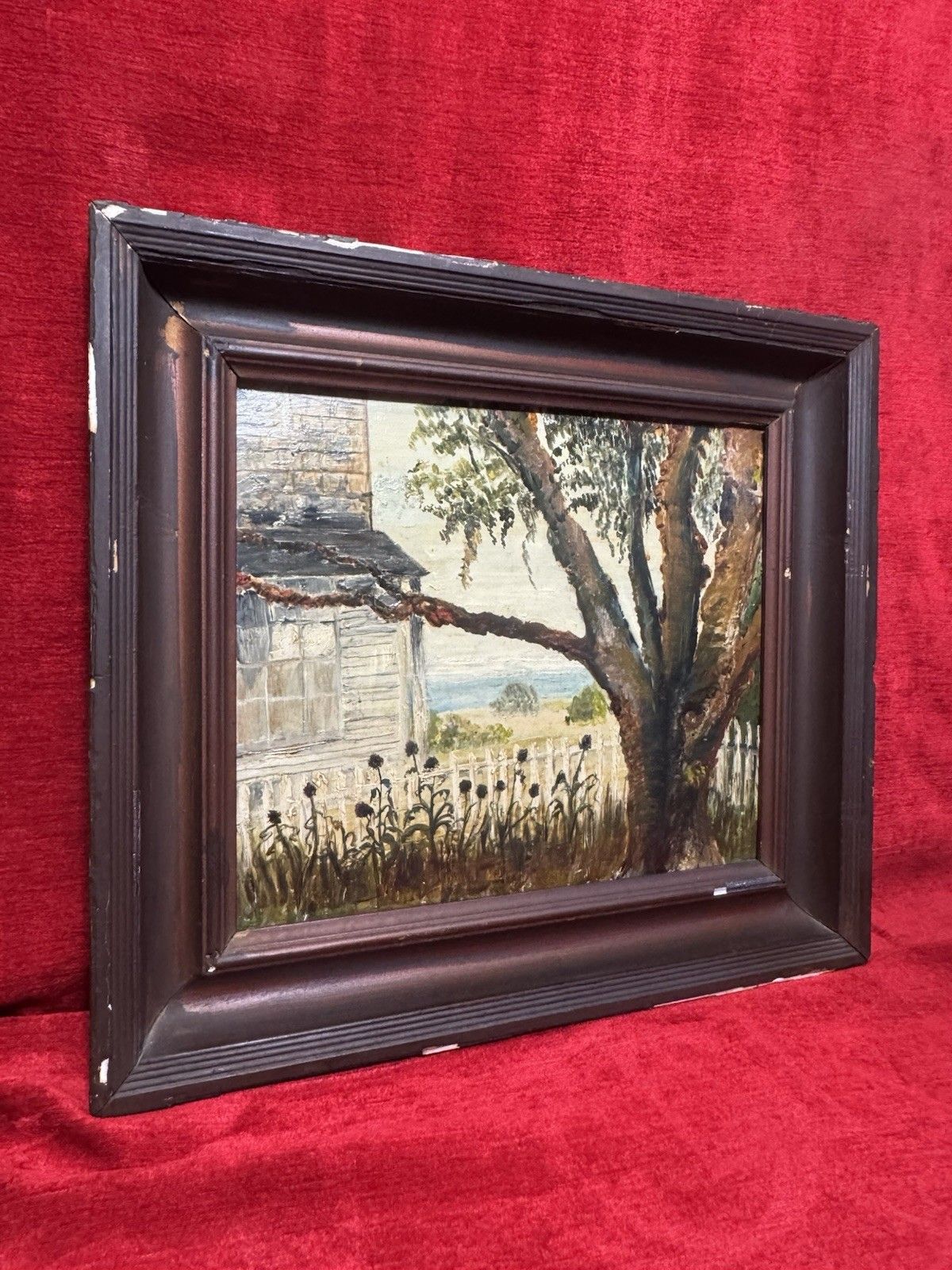 Original Homestead In Nantucket Massachusetts Oil Painting On Canvas Signed photo buy