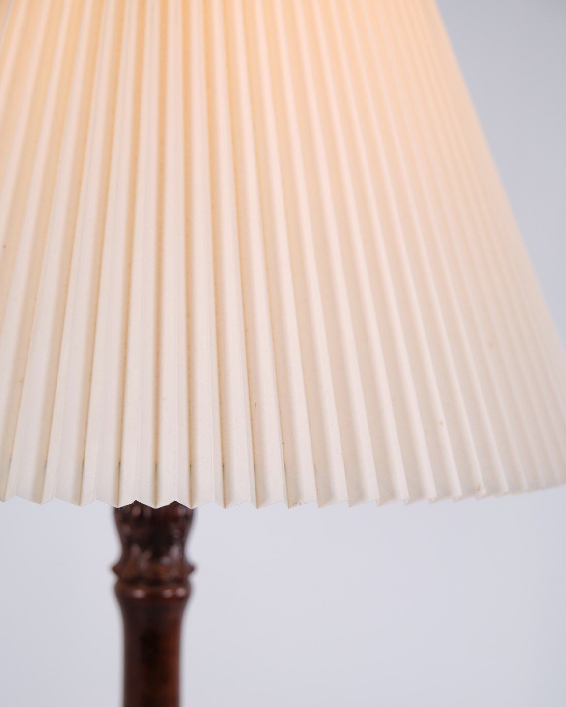 Original Mahogany Standard Lamp With Integrated Table And Lion Paw Feet From The 1880s photo for sale