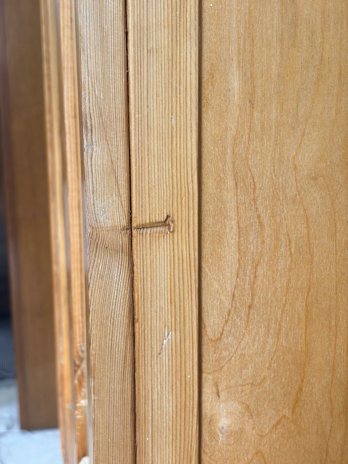 Furniture Antique Edwardian Pine Wardrobe Mirrored Armoire Hall Robe Vintage Dresser Drawe photo