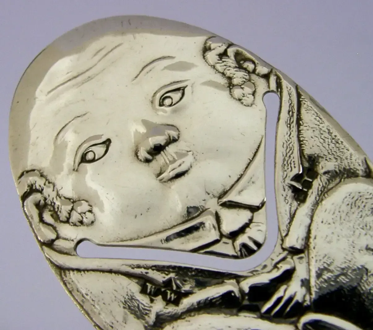 English Novelty Sterling Silver Humpty Dumpty Bookmark 1994 Christening