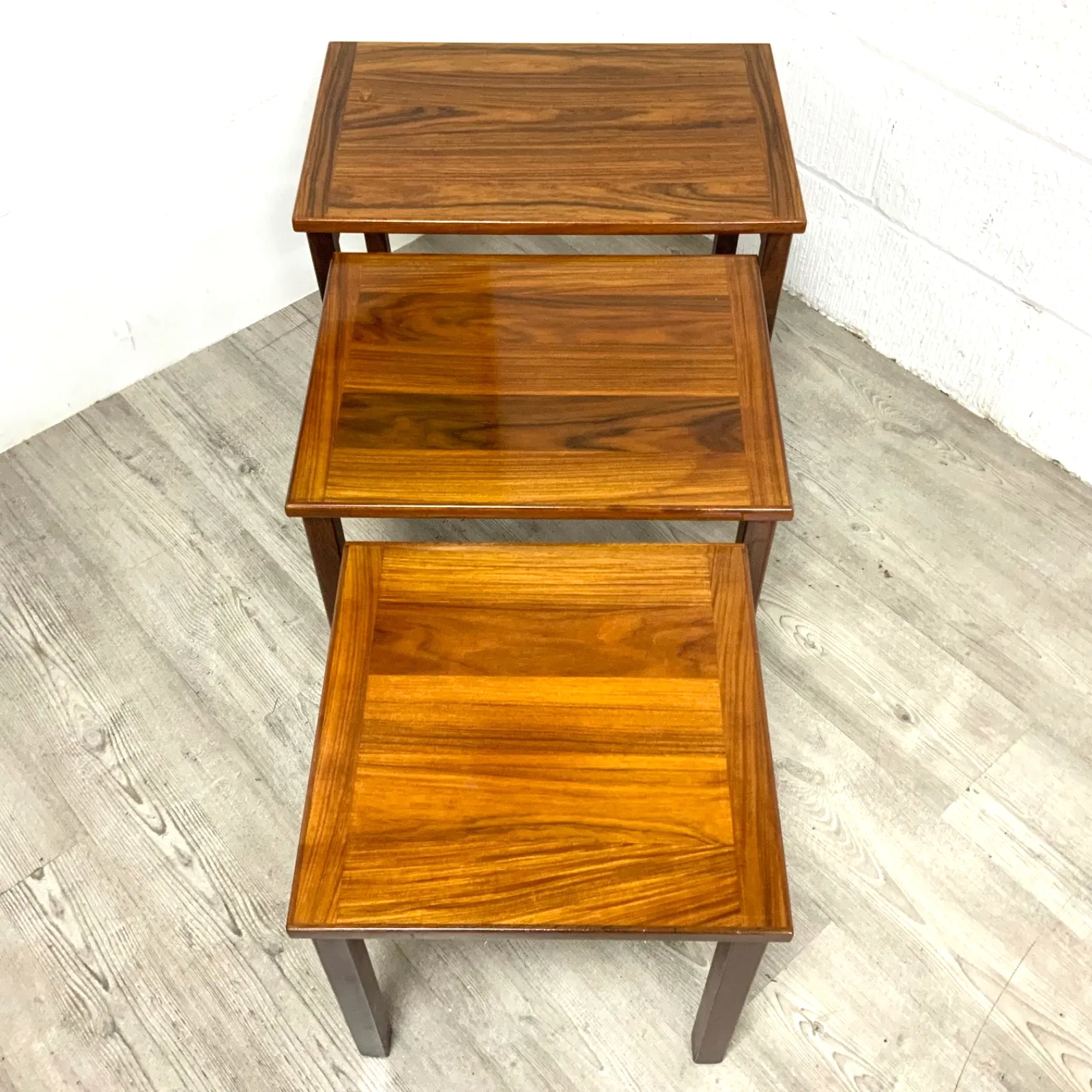 Danish Rosewood Nest Of Tables By Trioh Denmark 1970s Midcentury Modern photo 445.0