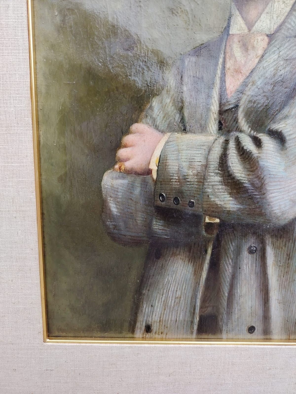 Oil Painting On Canvas Portrait Pietro Mascagni Primi 900 F.Borghetti photo vinterior