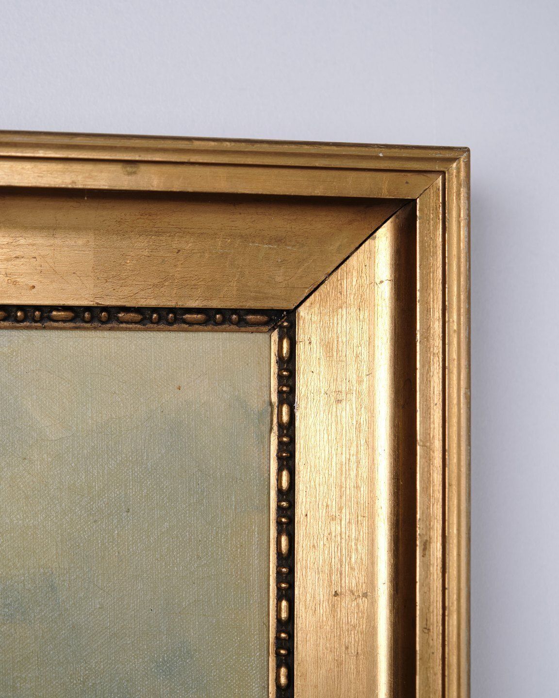 Marine Painting With Sailing Ship In Gilt Frame From The 1890s photo for sale