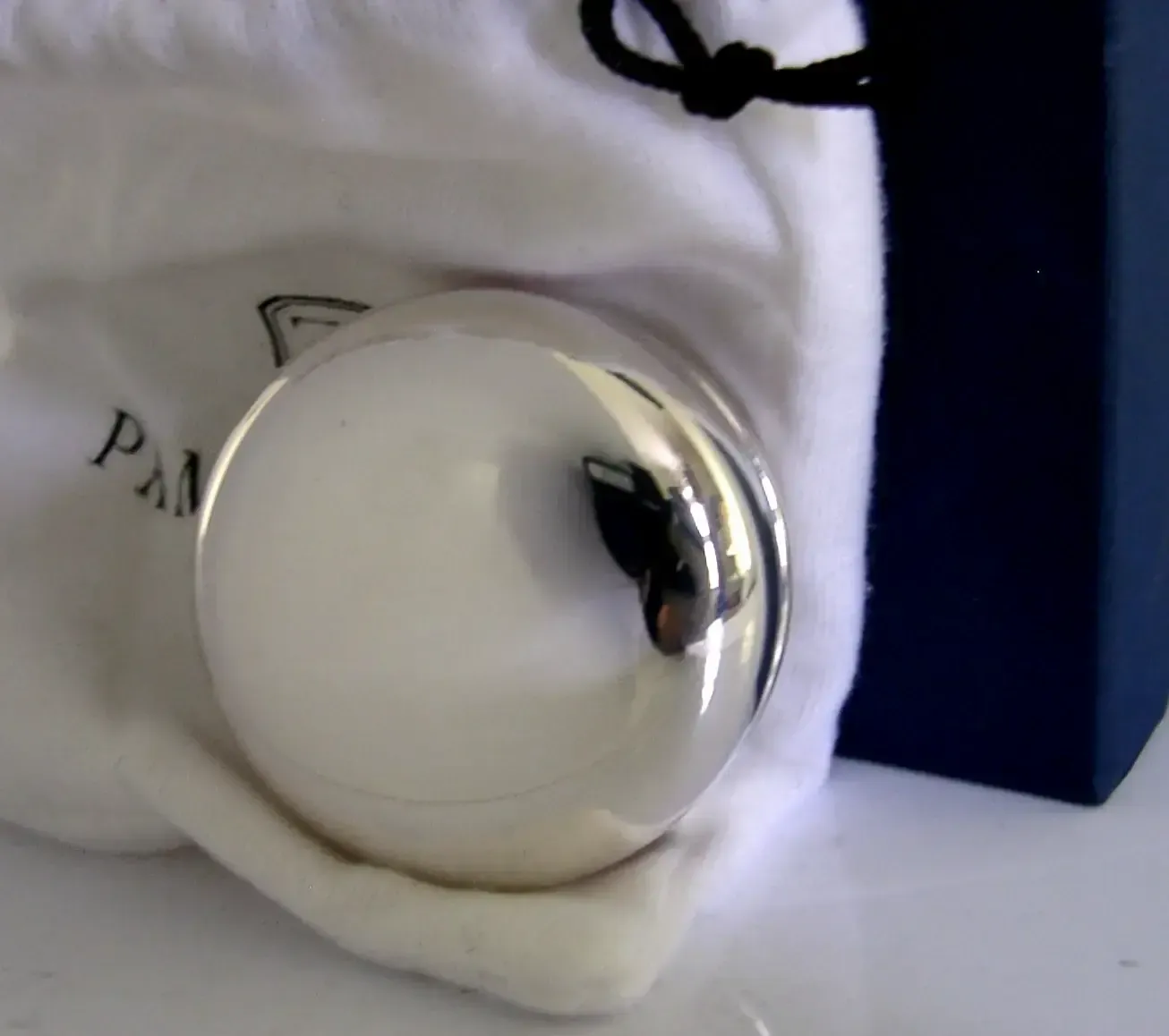 Boxed Pampaloni Italian Sterling Silver Yoyo Toy 2001 Mint photo Home Decor