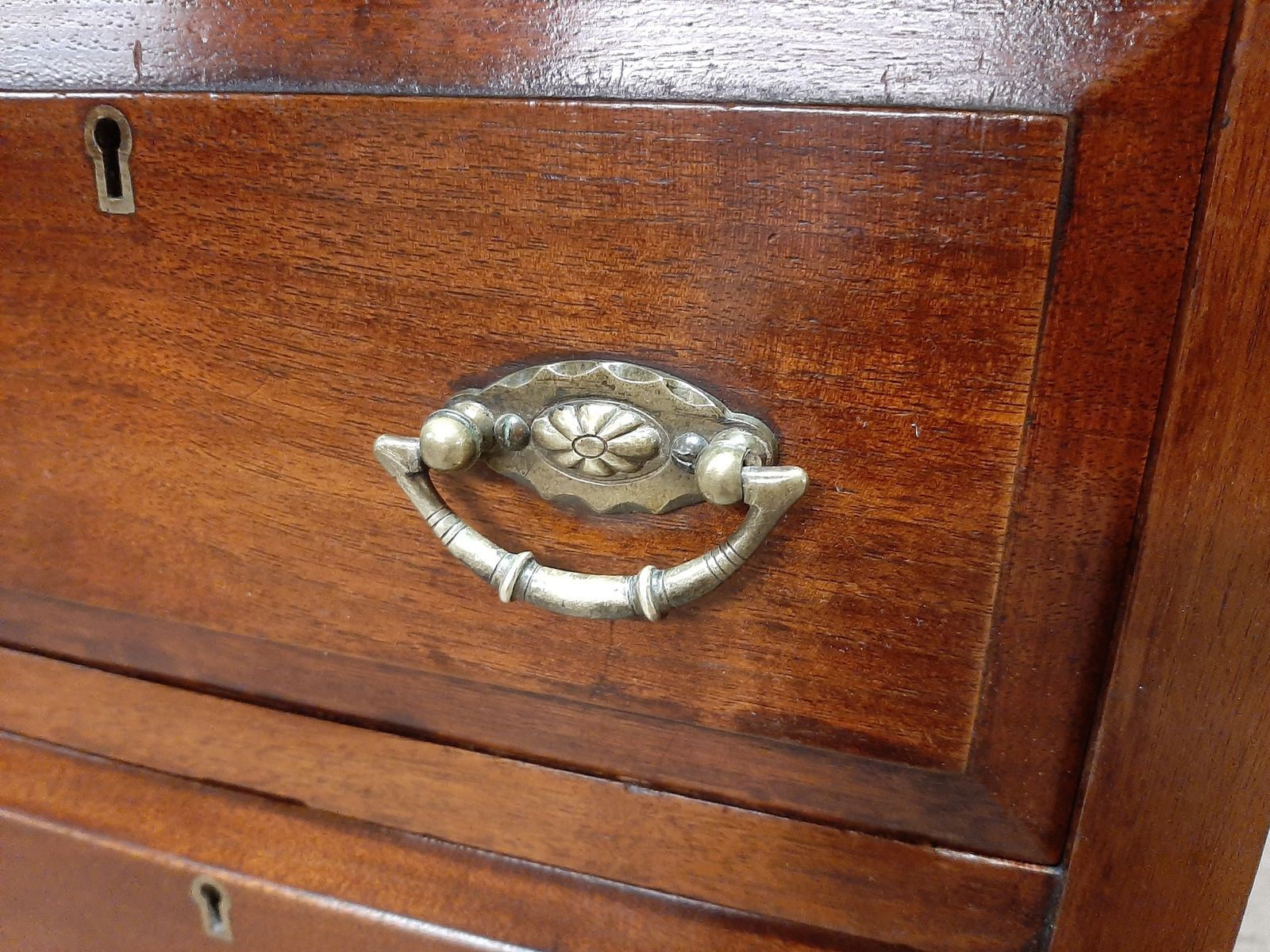 photo for sale Lovely Antique Walnut Pedestal Desk In Excellent Condition