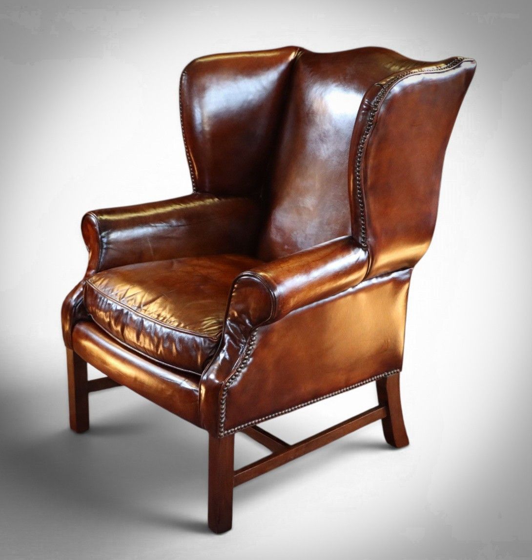 Superb Timothy Oulton Halo Lincoln Club Cigar Leather Armchair Antique Whisky 🚚