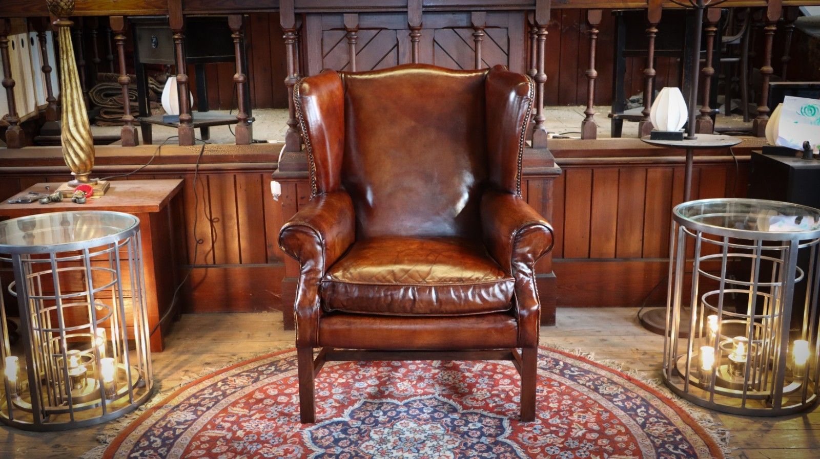 Superb Timothy Oulton Halo Lincoln Club Cigar Leather Armchair Antique Whisky 🚚 photo buy
