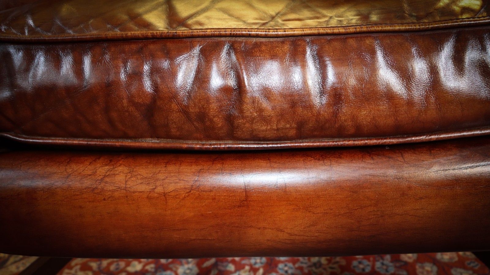 photo for sale Superb Timothy Oulton Halo Lincoln Club Cigar Leather Armchair Antique Whisky 🚚