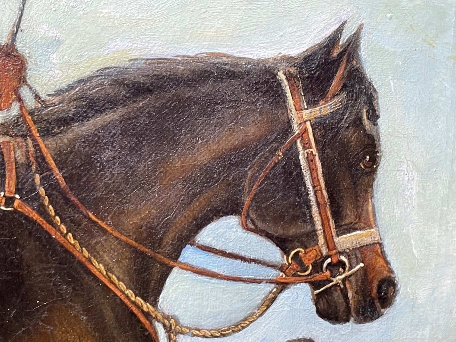photo buy 19th Century Equestrian Oil Painting Horses On The Road To Chester Signed By Edward Lloyd Ellesmere Gilt Framed