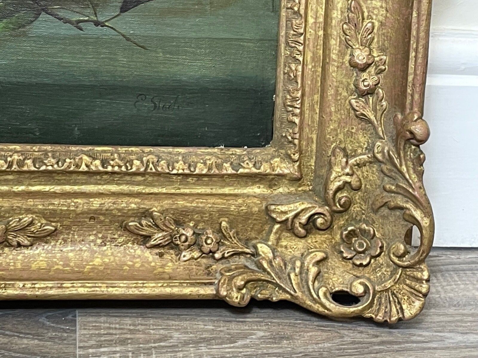 19e Eeuws Brits Kunstwerk Olieverfchilderij Stilleven Rozen, Perziken en Druiven van Edwin Steele photo Kunst