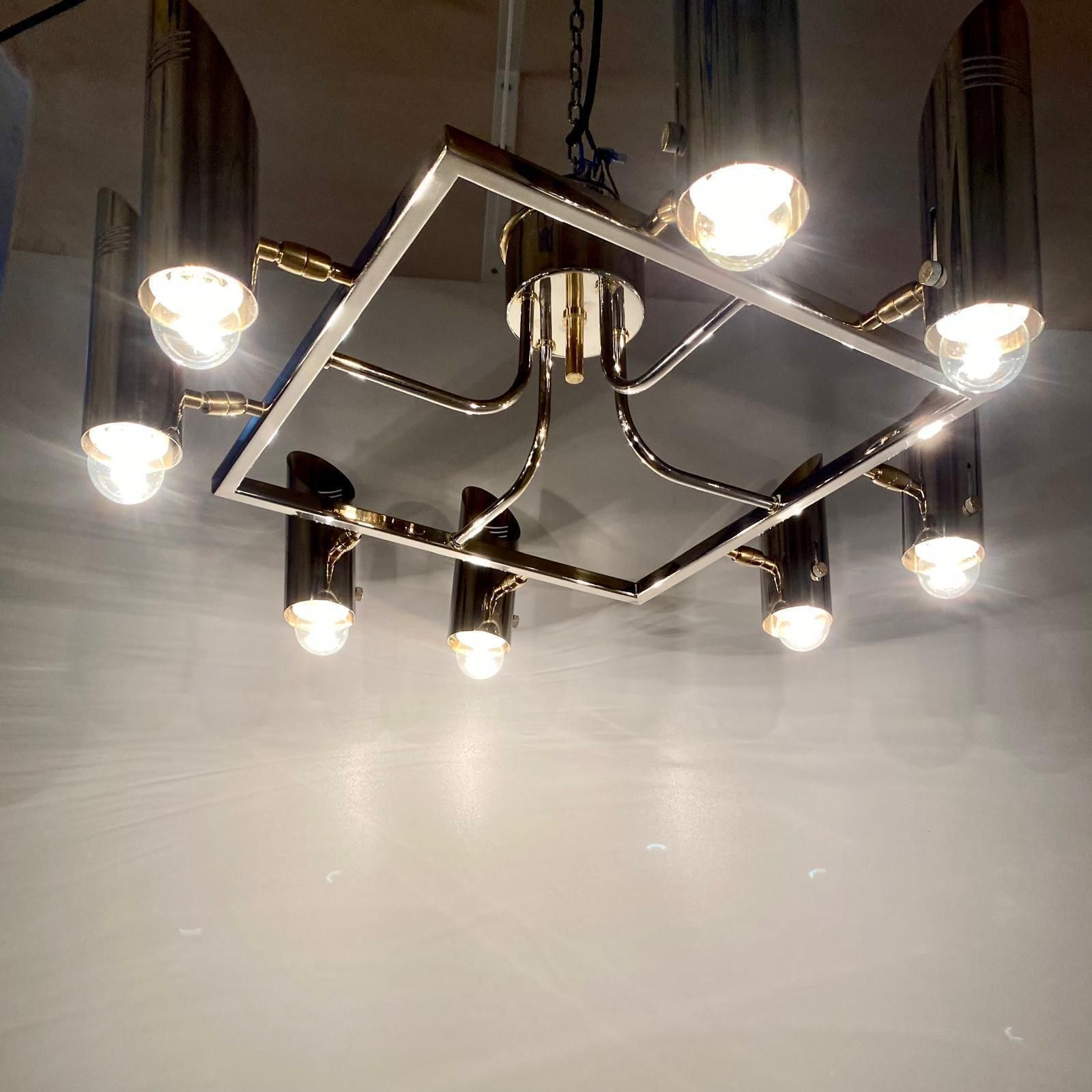 photo furniture Space Age Multi Lights Ceiling Lamp In The Style Of Stilnovo, Italy 1970's