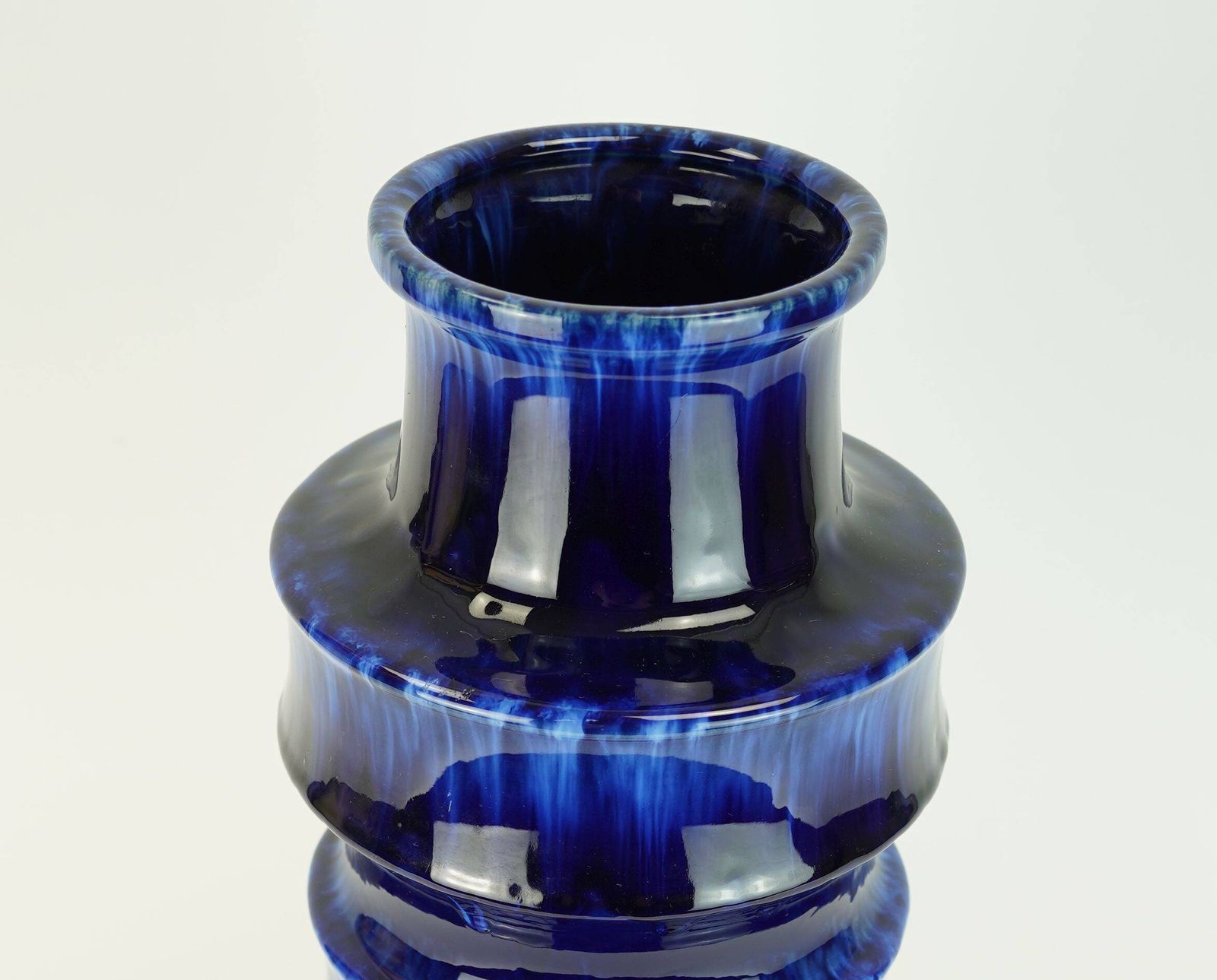 Scheurich Ceramic Floorvase Drip Glaze Different Shades Of Blue 60s/70s photo Home Decor